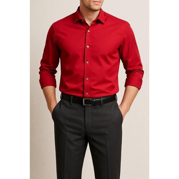 Design Collective Dress Pants Men 36R Gray Charcoal Flat Front Classic Fit Slack - Picture 1 of 11